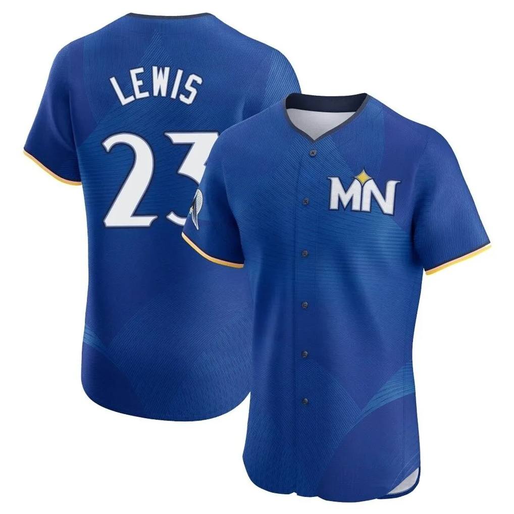 Minnesota Twins #23 Royce Lewis Player Royal HeidiMiller City Connect Limited Elite Home Stitched Jerseys