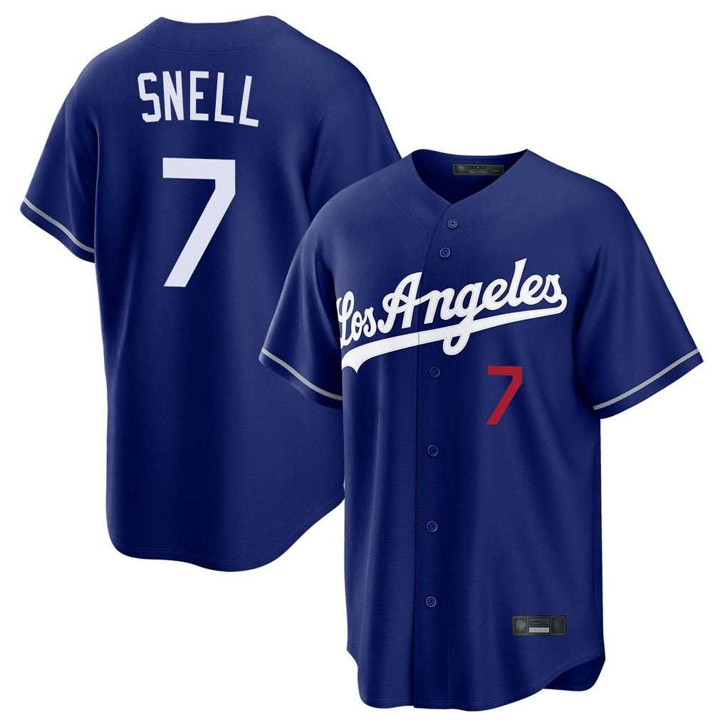 Los Angeles Dodgers #7 Blake Snell Player Royal HeidiMiller Game Home Stitched Jerseys