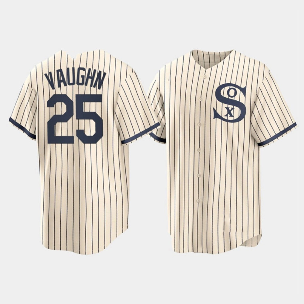 Chicago White Sox #25 Andrew Vaughn Player Cream HeidiMiller Field of Dreams Home Game Stitched Jerseys