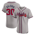 Atlanta Braves #30 Drake Baldwin Player Gray HeidiMiller Limited Elite Home Game Stitched Jerseys