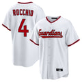 Cleveland Guardians #4 Brayan Rocchio Player White HeidiMiller Game Home Stitched Jerseys