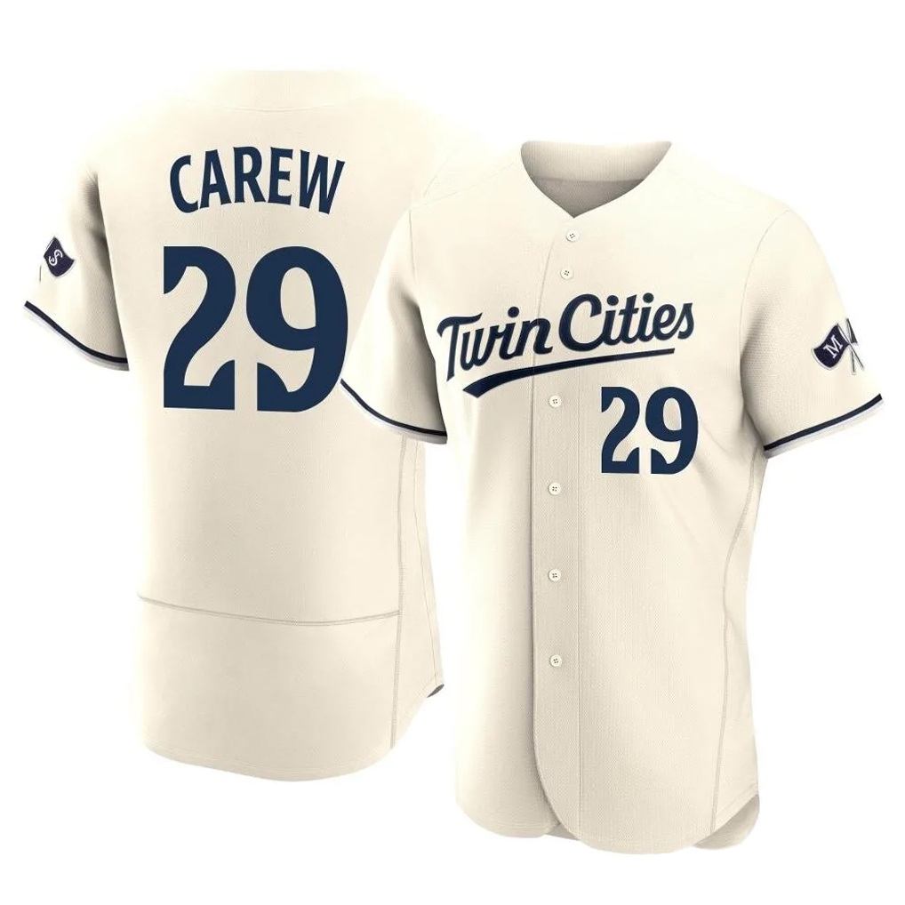 Minnesota Twins #29 Rod Carew Player Cream HeidiMiller Home Limited Elite Stitched Jerseys