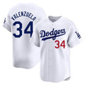 Los Angeles Dodgers #34 Fernando Valenzuela Player White HeidiMiller Limited Home Stitched Jerseys