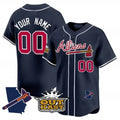 Custom Atlanta Braves Atliens Vapor Premier Limited Jersey V2 ¨C Navy HeidiMiller