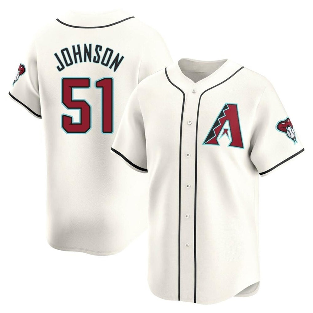 Arizona Diamondbacks #51 Randy Johnson Player Cream HeidiMiller Limited Home Game Stitched Jerseys