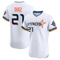 Houston Astros #21 Yainer Diaz Player White HeidiMiller City Connect Limited Elite Home Stitched Jerseys