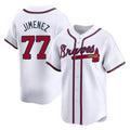 Atlanta Braves #77 Joe Jimenez Player White HeidiMiller Limited Home Game Stitched Jerseys