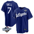 Los Angeles Dodgers #7 Blake Snell Player Royal HeidiMiller Game World Series Stitched Jerseys