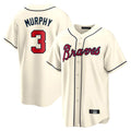 Atlanta Braves #3 Dale Murphy Player Cream HeidiMiller Home Game Stitched Jerseys
