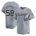 Chicago White Sox #58 Seranthony Dominguez Player Gray HeidiMiller Road Limited Home Stitched Jerseys