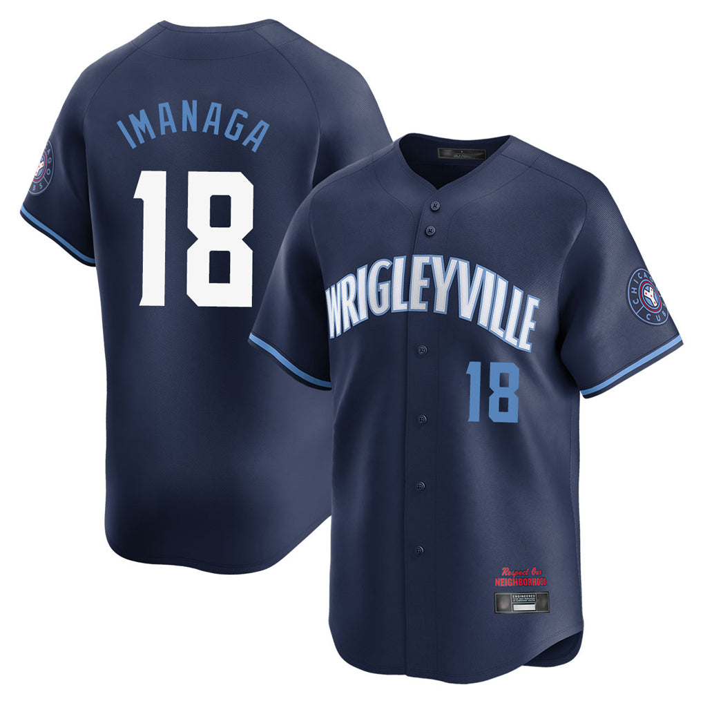 Chicago Cubs #18 Shota Imanaga Player Navy HeidiMiller City Connect Limited Home Stitched Jerseys