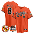 Baltimore Orioles #8 Cal Ripken Player Orange HeidiMiller 30th Anniversary of 2131 Home Game Stitched Jerseys