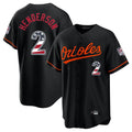 Baltimore Orioles #2 Gunnar Henderson Player Black HeidiMiller USA 250 Fourth of July Home Game Stitched Jerseys
