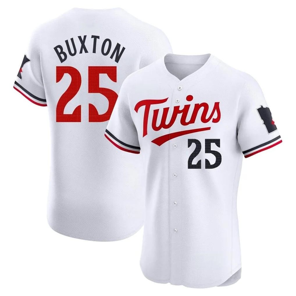 Minnesota Twins #25 Byron Buxton Player White HeidiMiller Home Limited Elite Stitched Jerseys