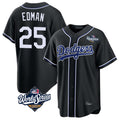 Los Angeles Dodgers #25 Tommy Edman Player Black HeidiMiller World Series Carbon Limited Home Stitched Jerseys