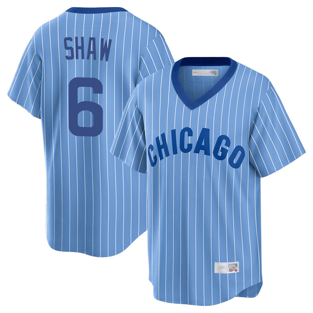 Chicago Cubs #6 Matt Shaw Player Blue HeidiMiller T-shirt Cooperstown Collection Limited Stitched Jerseys