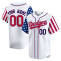 Custom Los Angeles Dodgers White 2024 Independence Day Vapor Premier Limited Jersey V2 ¨C All Stitched-White HeidiMiller