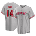 Cincinnati Reds #14 Pete Rose Player Gray HeidiMiller Home Game Stitched Jerseys