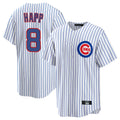 Chicago Cubs #8 Ian Happ Player White HeidiMiller Game Home Stitched Jerseys