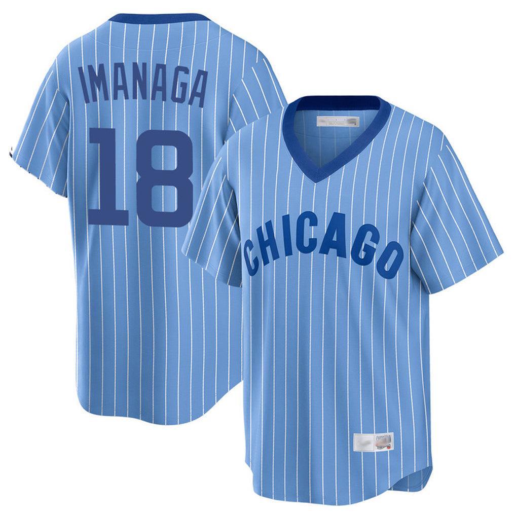 Chicago Cubs #18 Shota Imanaga Player Blue HeidiMiller T-shirt Cooperstown Collection Limited Stitched Jerseys