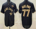 Toronto Blue Jays #77 Louis Varland Black Gold HeidiMiller 2025 American League Champions Limited Jersey