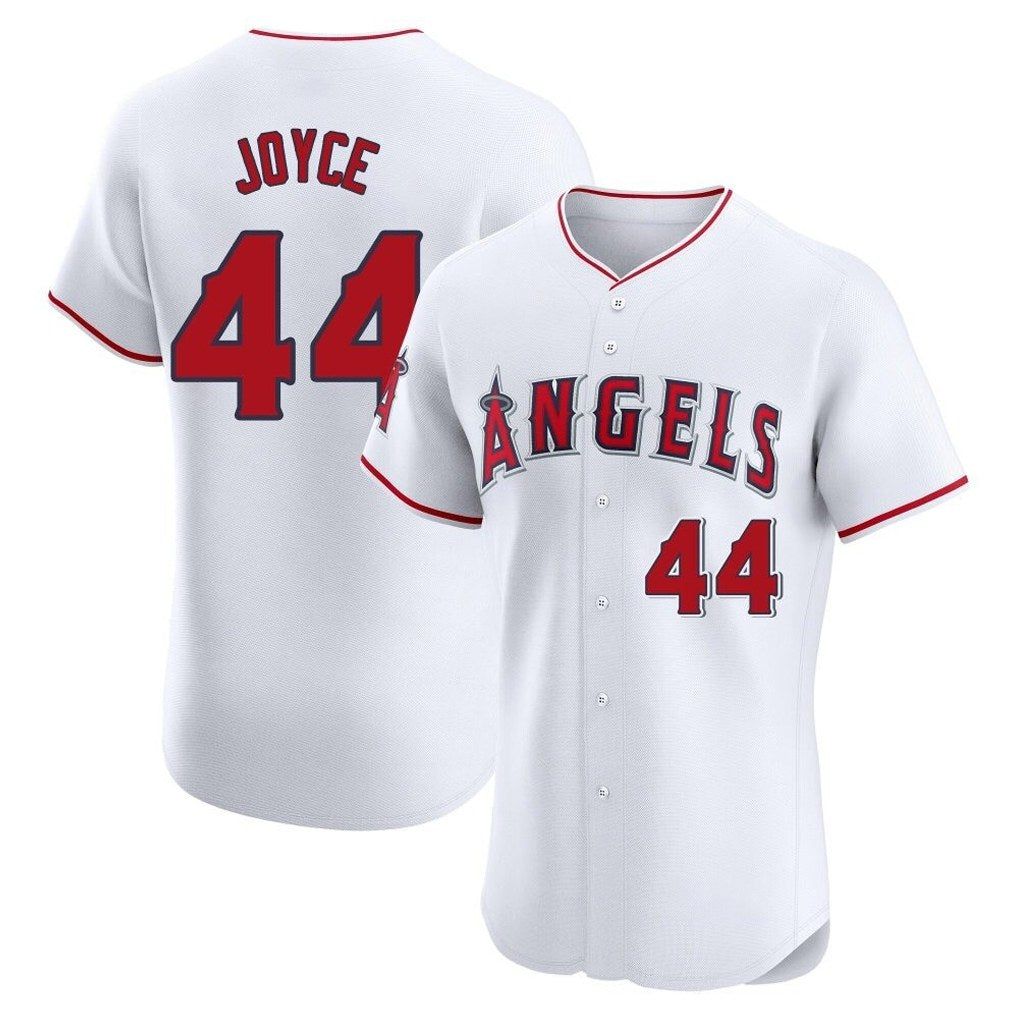 Los Angeles Angels #44 Ben Joyce Player White HeidiMiller Limited Elite Stitched Home Jerseys