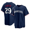 Minnesota Twins #29 Rod Carew Player Navy HeidiMiller Replica Alternate Home Stitched Jerseys