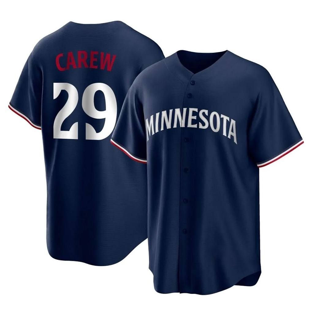 Minnesota Twins #29 Rod Carew Player Navy HeidiMiller Replica Alternate Home Stitched Jerseys