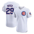 Chicago Cubs #29 Michael Busch Player White HeidiMiller Limited Elite Home Game Stitched Jerseys