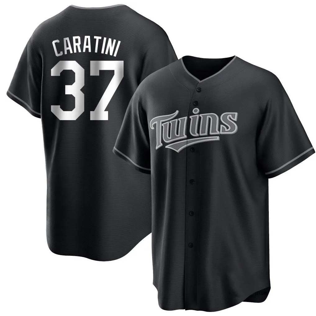 Minnesota Twins #37 Victor Caratini Player Black HeidiMiller Home Game Stitched Jerseys
