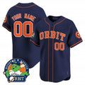 Custom Houston Astros Orbit Patch Vapor Premier Limited Jersey ¨C Navy HeidiMiller