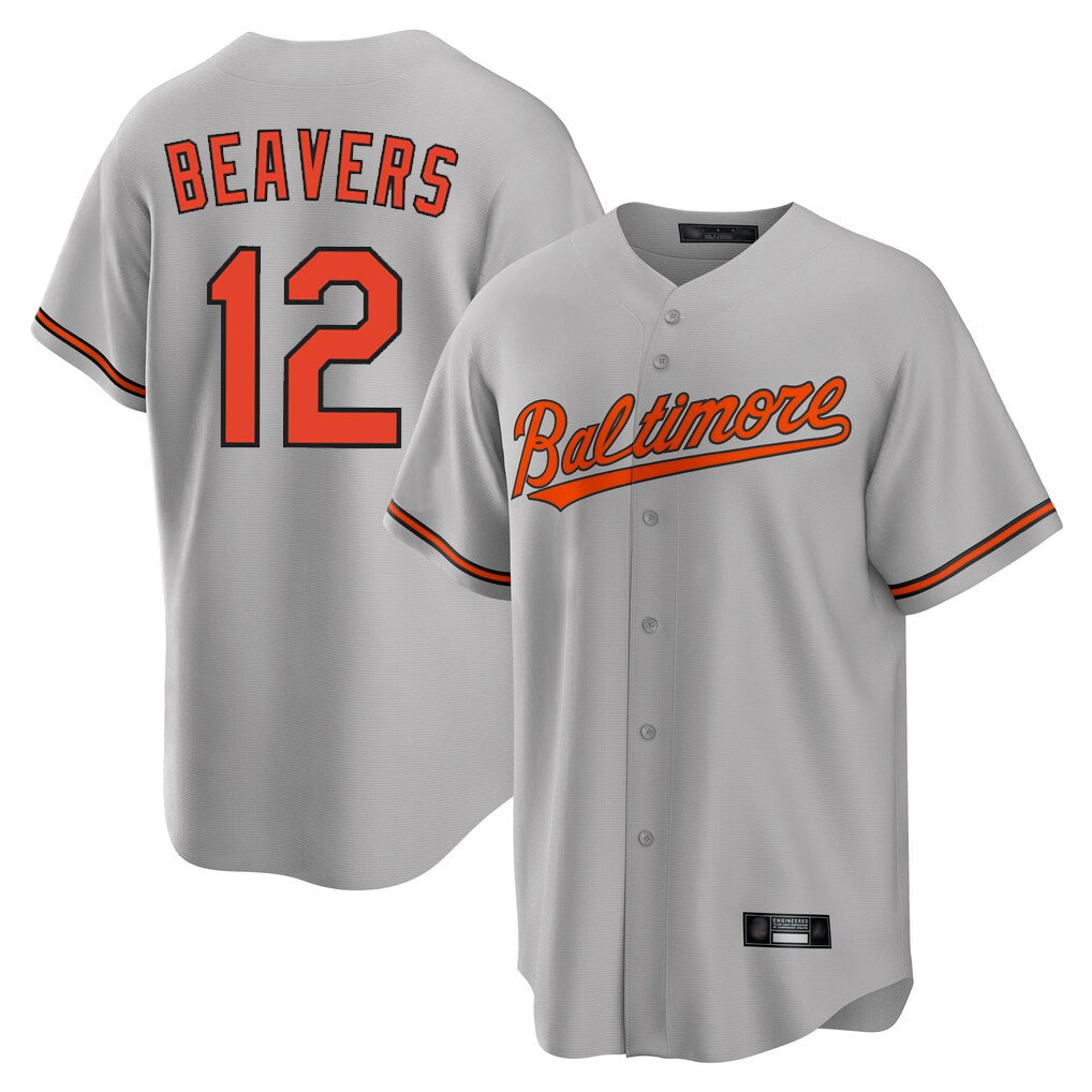 Baltimore Orioles #12 Dylan Beavers Player Gray HeidiMiller Home Game Stitched Jerseys