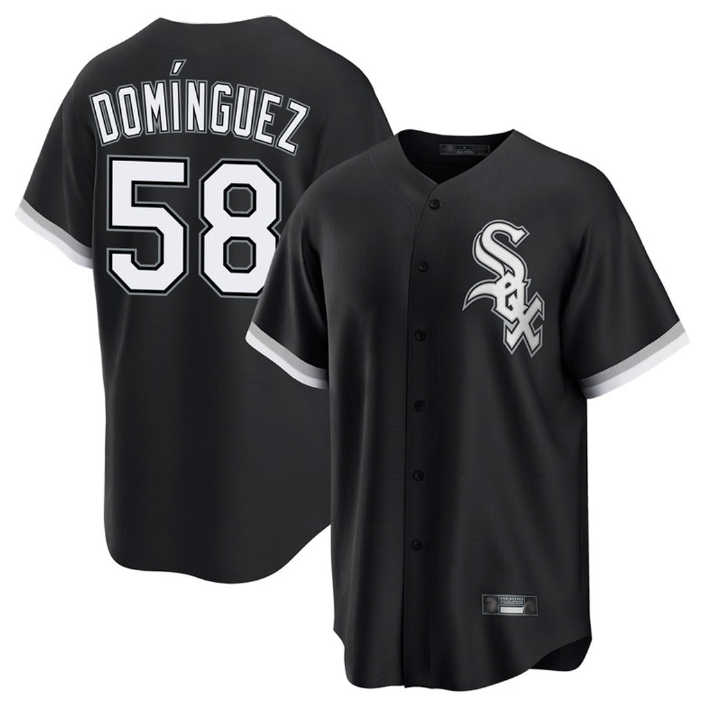 Chicago White Sox #58 Seranthony Dominguez Player Black HeidiMiller Home Game Stitched Jerseys