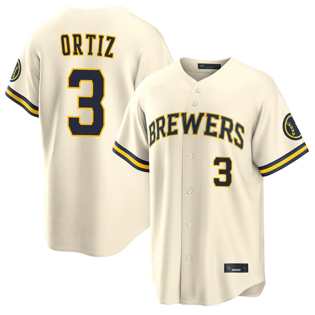 Milwaukee Brewers #3 Joey Ortiz Player Cream HeidiMiller Home Limited Stitched Jerseys