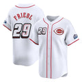Cincinnati Reds #29 TJ Friedl Player White HeidiMiller Speedway Classic Home Limited Stitched Jerseys
