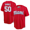 Miami Marlins #50 Agustin Ramirez Player Red HeidiMiller City Connect Home Game Stitched Jerseys
