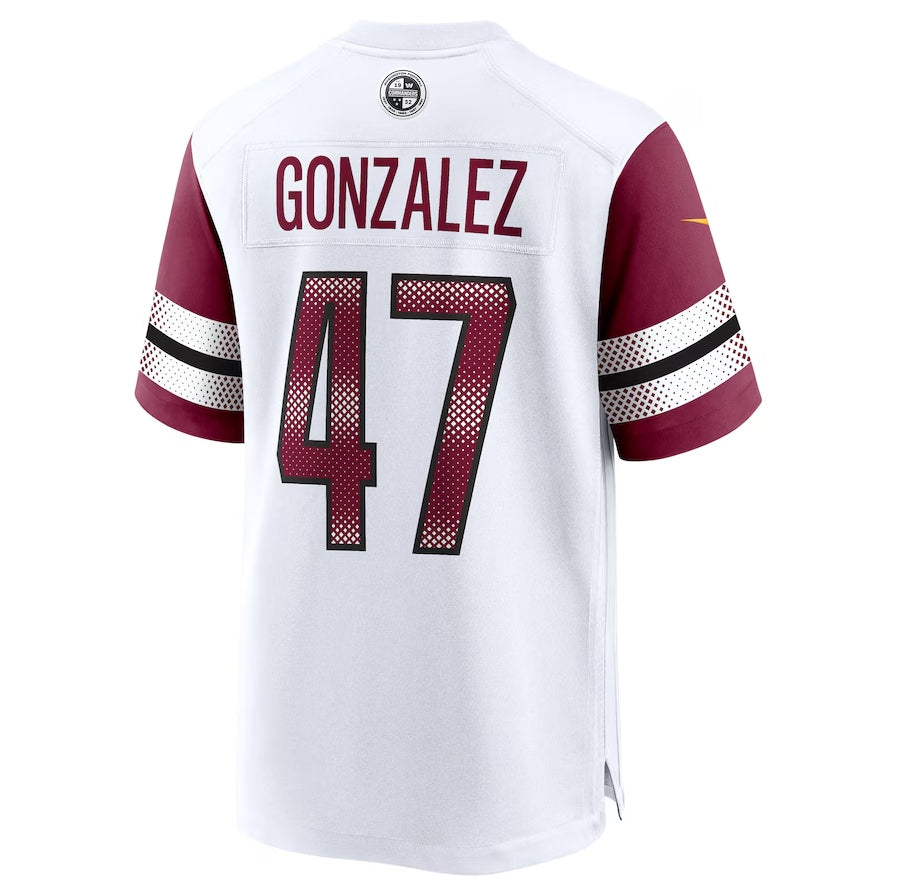 W.Commanders #47 Zane Gonzalez White HeidiMiller Game Jersey