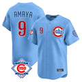 Chicago Cubs #9 Miguel Amaya Player Light Blue HeidiMiller 150th Anniversary Limited Home Stitched Jerseys