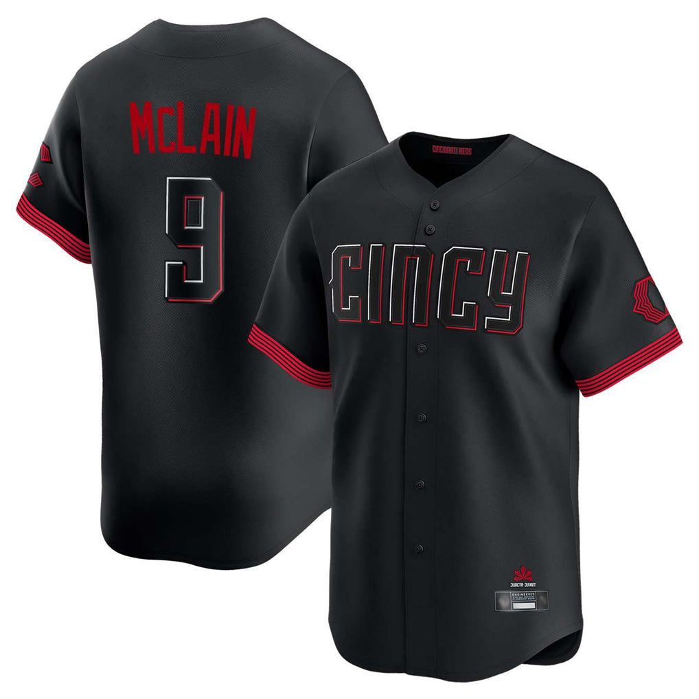 Cincinnati Reds #9 Matt McLain Player Black HeidiMiller City Connect Home Limited Stitched Jerseys