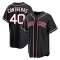 Boston Red Sox #40 Willson Contreras Player Black HeidiMiller Out Home Game Stitched Jerseys