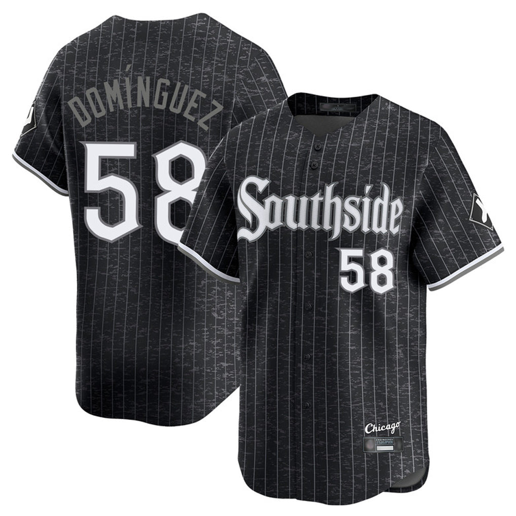 Chicago White Sox #58 Seranthony Dominguez Player Black HeidiMiller City Connect Limited Home Stitched Jerseys