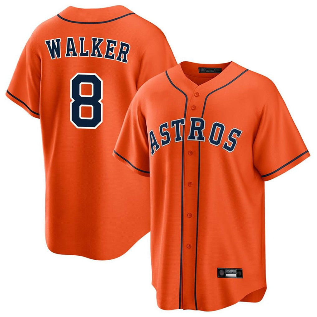 Houston Astros #8 Christian Walker Player Orange HeidiMiller Home Game Stitched Jerseys