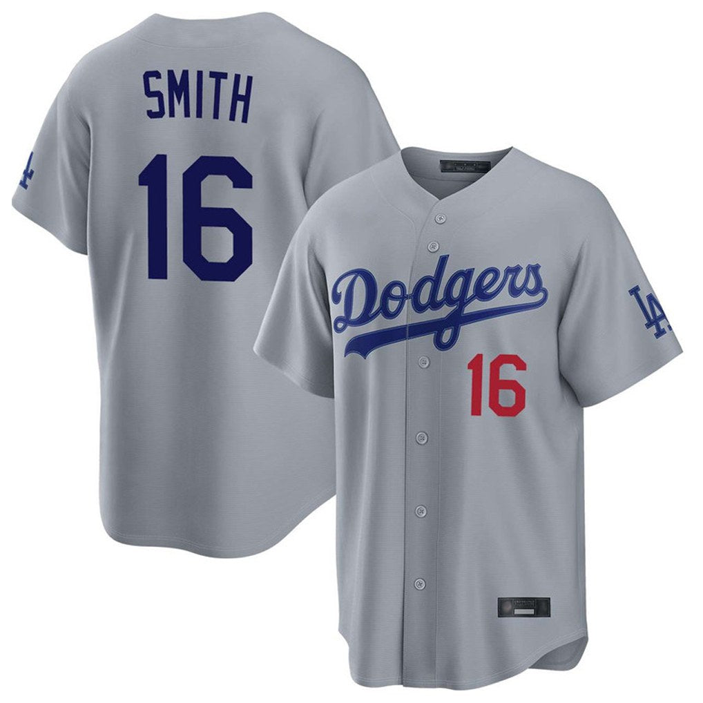 Los Angeles Dodgers #16 Will Smith Player Gray HeidiMiller Game Home Stitched Jerseys