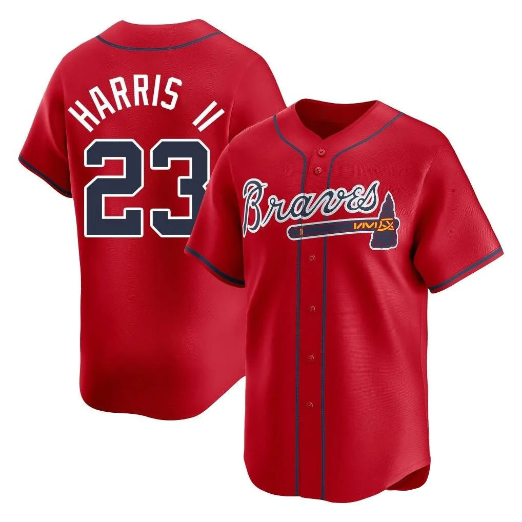 Atlanta Braves #23 Michael Harris II Player Red HeidiMiller Limited Home Game Stitched Jerseys