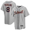 Detroit Tigers #8 Matt Vierling Player Gray HeidiMiller Home Game Stitched Jerseys
