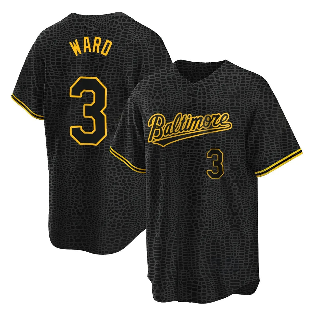 Baltimore Orioles #3 Taylor Ward Player Black HeidiMiller Snake Skin City Home Game Stitched Jerseys
