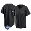 Los Angeles Dodgers #8 Enrique Hern¨¢ndez Player Black HeidiMiller World Series Meet Pitch Fashion T-shirt Stitched Jerseys