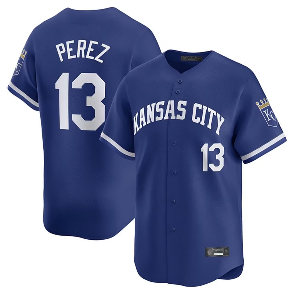 Kansas City Royals #13 Salvador Perez Player Royal HeidiMiller Limited Home Stitched Jerseys
