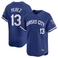 Kansas City Royals #13 Salvador Perez Player Royal HeidiMiller Limited Home Stitched Jerseys