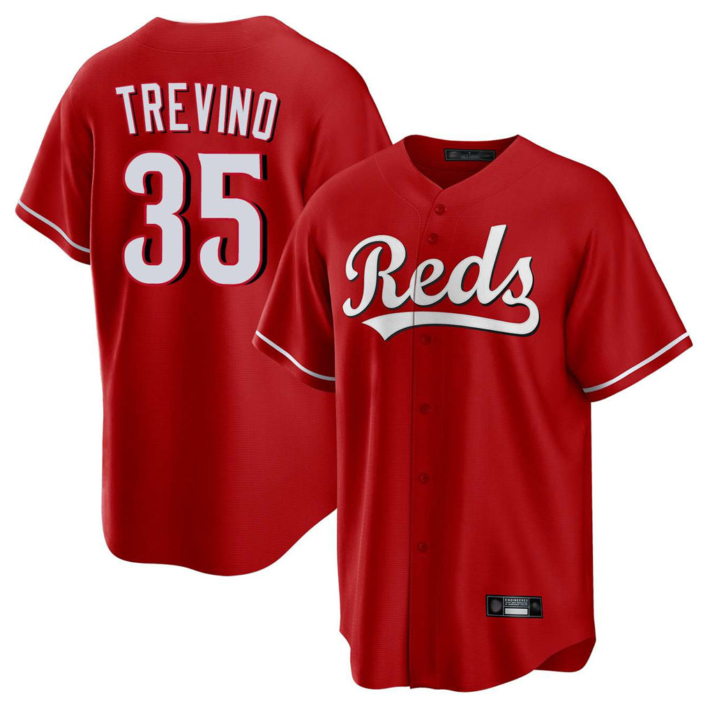 Cincinnati Reds #35 Jose Trevino Player Red HeidiMiller Home Game Stitched Jerseys